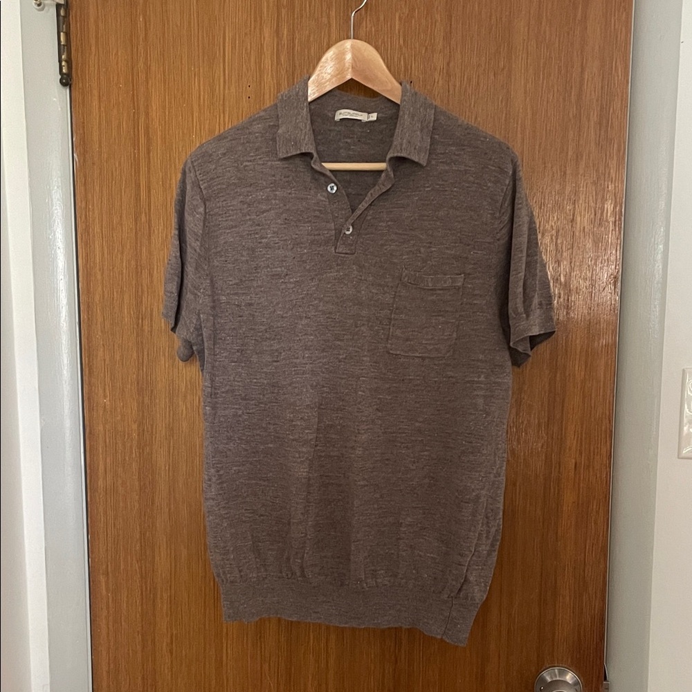 Suitsupply linen cotton blend dress polo